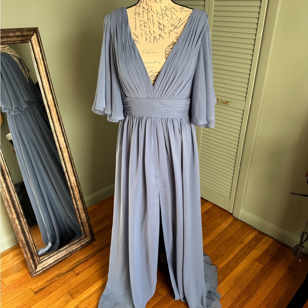 JJs House Dusty Blue Maxi Dress